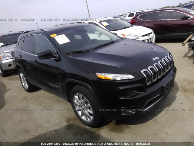 1C4PJMDB7FW605833 - 2015 JEEP CHEROKEE LIMITED BLACK photo 1