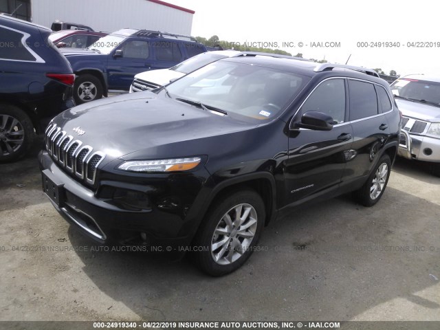 1C4PJMDB7FW605833 - 2015 JEEP CHEROKEE LIMITED BLACK photo 2