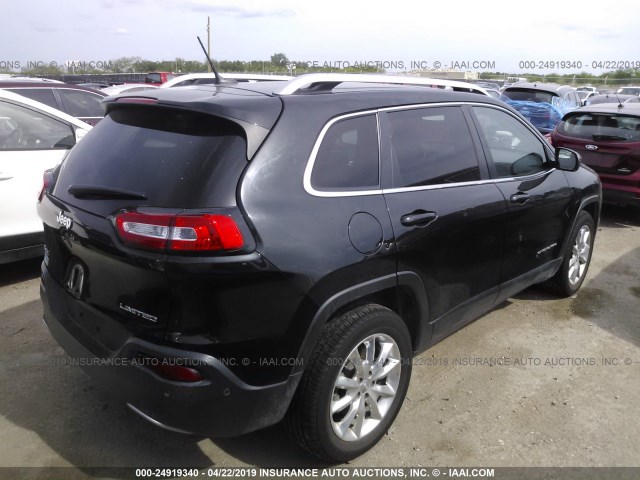 1C4PJMDB7FW605833 - 2015 JEEP CHEROKEE LIMITED BLACK photo 4