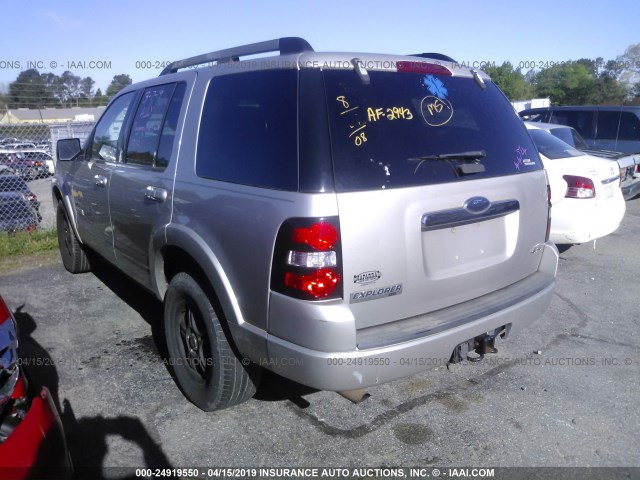 1FMEU73E08UA96562 - 2008 FORD EXPLORER XLT SILVER photo 3