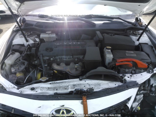 4T1BB3EK5BU133861 - 2011 TOYOTA CAMRY HYBRID WHITE photo 10