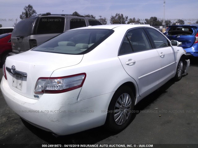 4T1BB3EK5BU133861 - 2011 TOYOTA CAMRY HYBRID WHITE photo 4