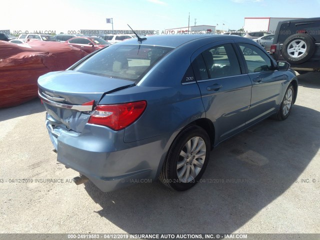 1C3BC1FG4BN552654 - 2011 CHRYSLER 200 TOURING BLUE photo 4