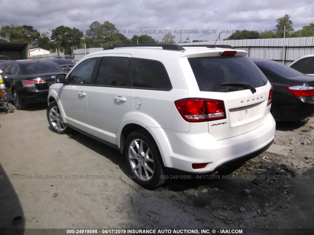 3C4PDCBG3DT608313 - 2013 DODGE JOURNEY SXT WHITE photo 3