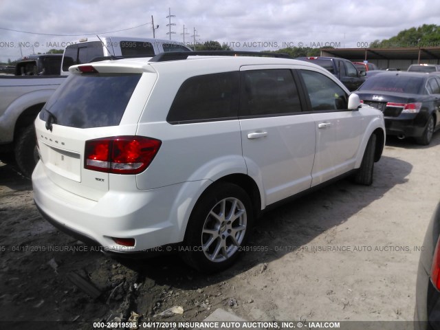 3C4PDCBG3DT608313 - 2013 DODGE JOURNEY SXT WHITE photo 4