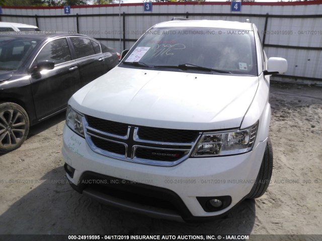 3C4PDCBG3DT608313 - 2013 DODGE JOURNEY SXT WHITE photo 6