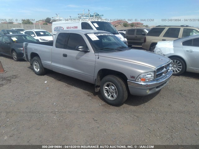 1B7GL22XXYS691761 - 2000 DODGE DAKOTA SILVER photo 1