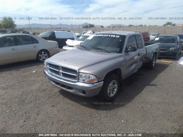 1B7GL22XXYS691761 - 2000 DODGE DAKOTA SILVER photo 2