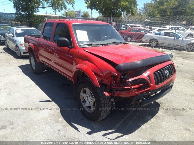 5TEHN72N81Z838428 - 2001 TOYOTA TACOMA DOUBLE CAB 红色 照片 1