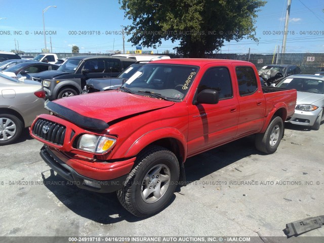 5TEHN72N81Z838428 - 2001 TOYOTA TACOMA DOUBLE CAB 红色 照片 2