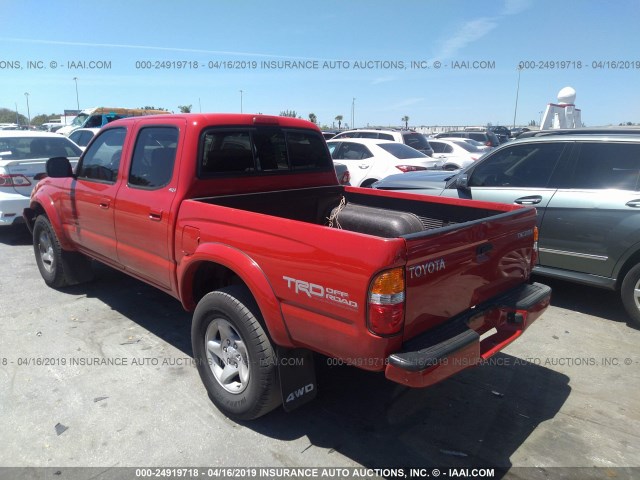 5TEHN72N81Z838428 - 2001 TOYOTA TACOMA DOUBLE CAB 红色 照片 3