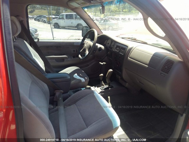 5TEHN72N81Z838428 - 2001 TOYOTA TACOMA DOUBLE CAB 红色 照片 5