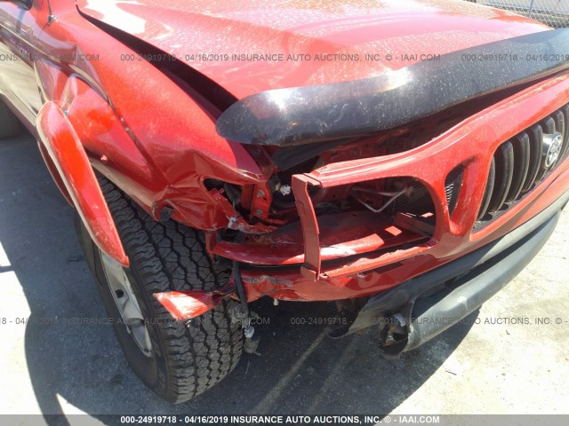 5TEHN72N81Z838428 - 2001 TOYOTA TACOMA DOUBLE CAB 红色 照片 6
