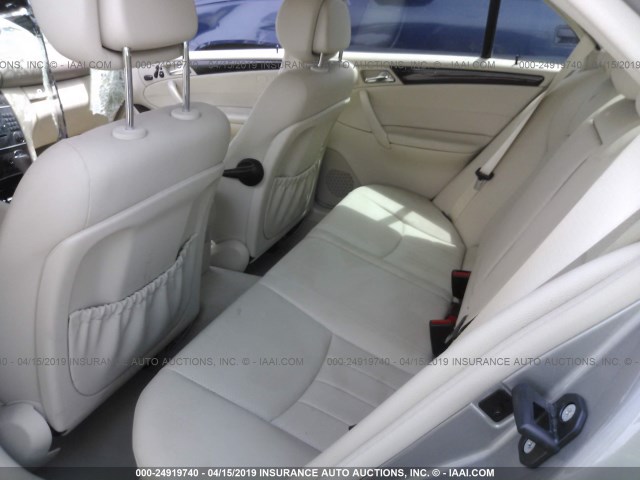 WDBRF54H47A931381 - 2007 MERCEDES-BENZ C 280 TAN photo 8