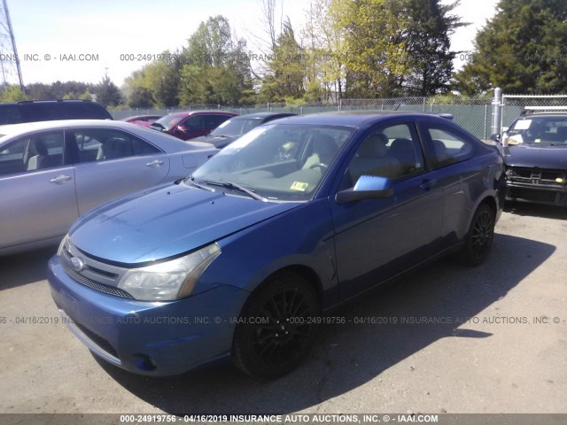 1FAHP33N49W186312 - 2009 FORD FOCUS SES BLUE photo 2