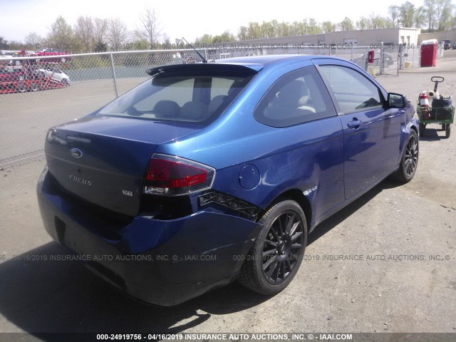 1FAHP33N49W186312 - 2009 FORD FOCUS SES BLUE photo 4