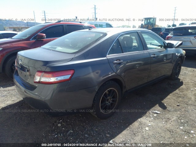 4T1BF3EK3AU016363 - 2010 TOYOTA CAMRY SE/LE/XLE GRAY photo 4