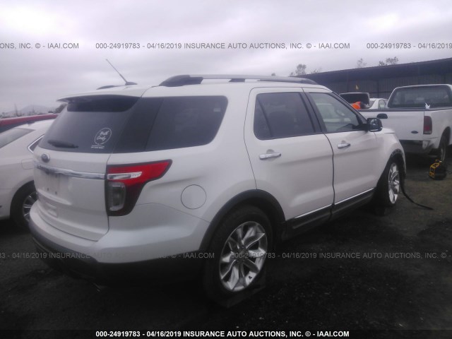 1FM5K7D80FGA55245 - 2015 FORD EXPLORER XLT WHITE photo 4