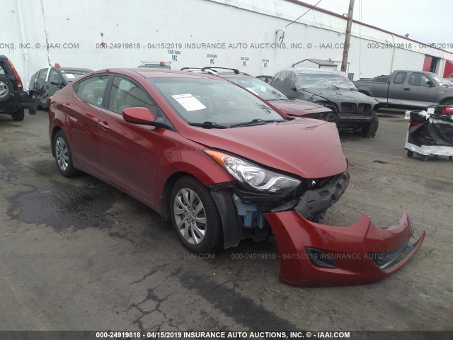 KMHDH4AE1CU249668 - 2012 HYUNDAI ELANTRA GLS/LIMITED RED photo 1