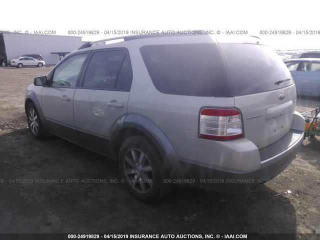 1FMDK02W58GA22099 - 2008 FORD TAURUS X SEL SILVER photo 3