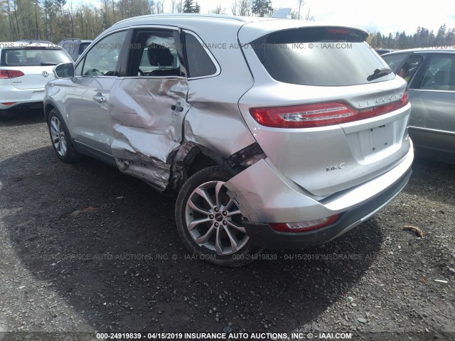 5LMTJ2AH8FUJ14624 - 2015 LINCOLN MKC SILVER photo 3