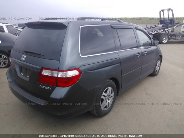 5FNRL38755B080972 - 2005 HONDA ODYSSEY EXL GRAY photo 4