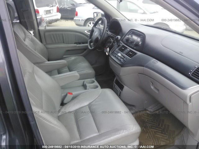 5FNRL38755B080972 - 2005 HONDA ODYSSEY EXL GRAY photo 5