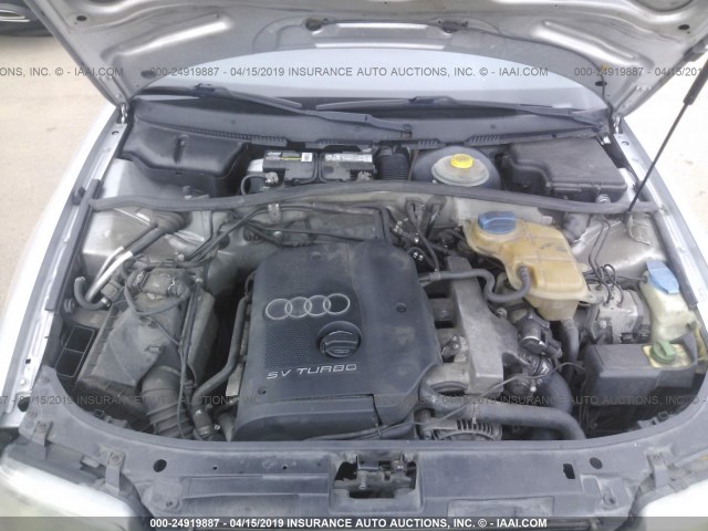 WAUCB28D6XA013783 - 1999 AUDI A4 1.8T QUATTRO SILVER photo 10