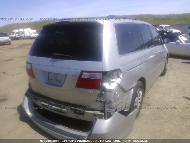 5FNRL38775B021051 - 2005 HONDA ODYSSEY EXL SILVER photo 4