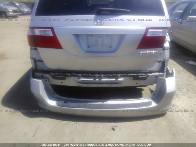 5FNRL38775B021051 - 2005 HONDA ODYSSEY EXL SILVER photo 6