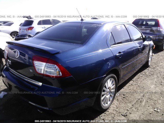 3MEHM08157R639794 - 2007 MERCURY MILAN PREMIER BLUE photo 4