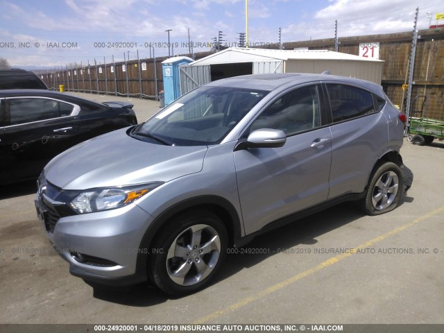 3CZRU6H52HM731692 - 2017 HONDA HR-V EX SILVER photo 2