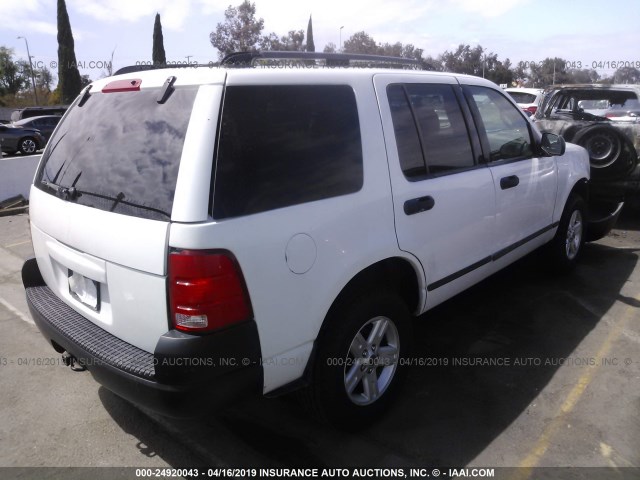 1FMZU62E74UB89943 - 2004 FORD EXPLORER XLS/XLS SPORT WHITE photo 4