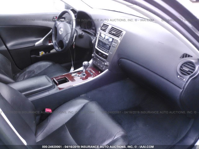 JTHBE262372008606 - 2007 LEXUS IS 350 GRAY photo 5