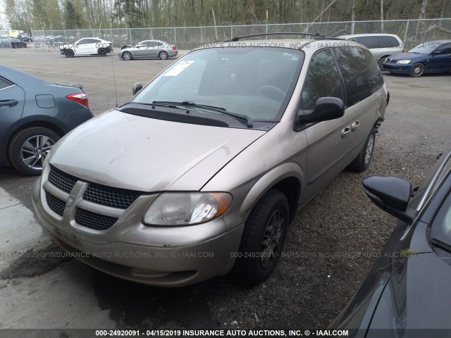 2D4GP44353R294692 - 2003 DODGE GRAND CARAVAN SPORT GOLD photo 2