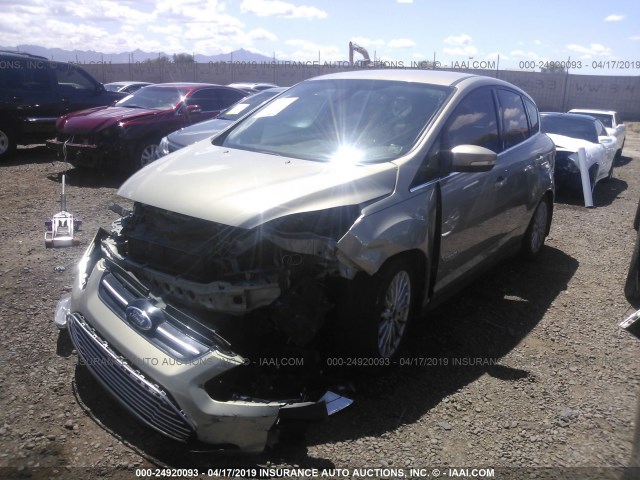 1FADP5BU4FL106443 - 2015 FORD C-MAX SEL TAN photo 2