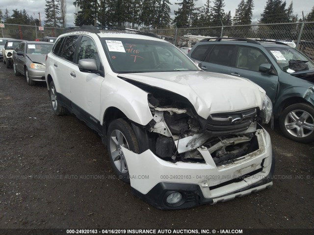 4S4BRBSC4D3263352 - 2013 SUBARU OUTBACK 2.5I LIMITED WHITE photo 1