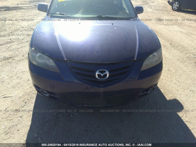 JM1BK123161430641 - 2006 MAZDA 3 S BLUE photo 6