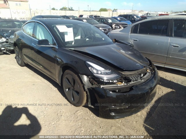 5YJ3E1EB7JF073299 - 2018 TESLA MODEL 3 BLACK photo 1