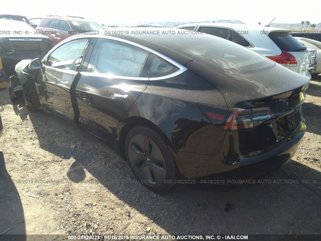 5YJ3E1EB7JF073299 - 2018 TESLA MODEL 3 BLACK photo 3