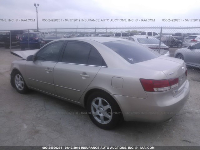 5NPEU46F37H158875 - 2007 HYUNDAI SONATA SE/LIMITED GOLD photo 3