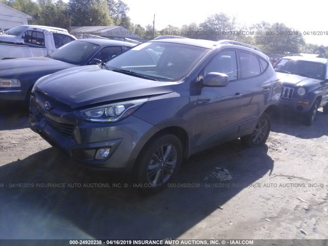 KM8JU3AG5EU804487 - 2014 HYUNDAI Tucson GLS/LIMITED/SE GRAY photo 2