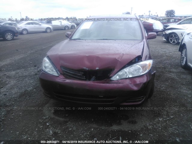 4T1BE32K54U332035 - 2004 TOYOTA CAMRY LE/XLE/SE RED photo 6