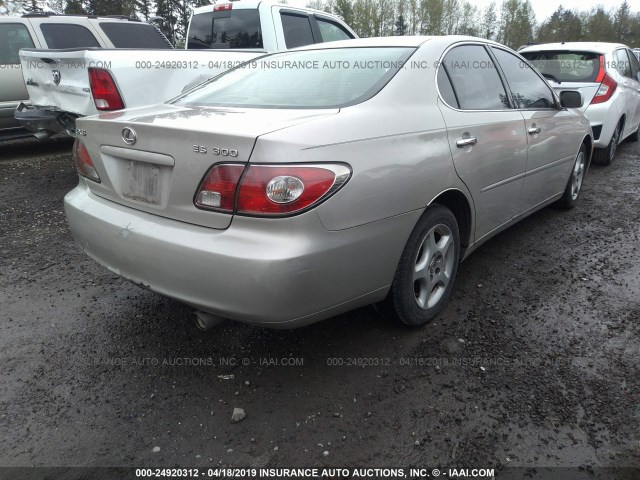 JTHBF30G220069070 - 2002 LEXUS ES 300 TAN photo 4