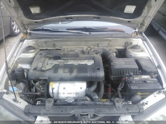 KMHDN45D32U430649 - 2002 HYUNDAI ELANTRA GLS/GT SILVER photo 10