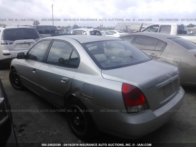 KMHDN45D32U430649 - 2002 HYUNDAI ELANTRA GLS/GT SILVER photo 3