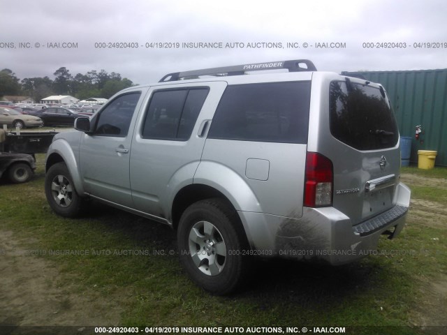 5N1AR18W16C630315 - 2006 NISSAN PATHFINDER LE/SE/XE SILVER photo 3