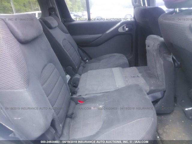 5N1AR18W16C630315 - 2006 NISSAN PATHFINDER LE/SE/XE SILVER photo 8