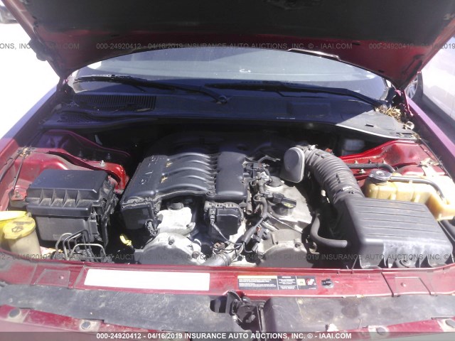 2D4FV47V86H364520 - 2006 DODGE MAGNUM SXT RED photo 10