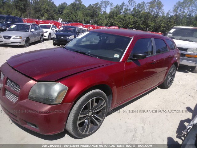 2D4FV47V86H364520 - 2006 DODGE MAGNUM SXT RED photo 2